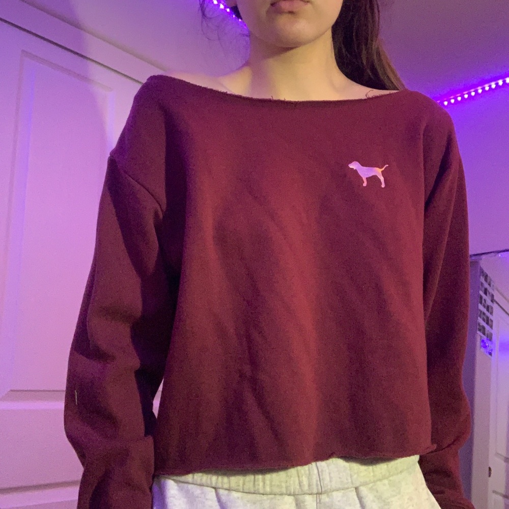 Pink off the shoulder sweater